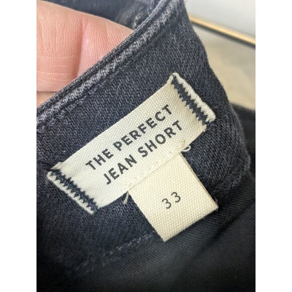 Madewell The Perfect Jean Short in Black Cutoff Highrise Womens Size 33 - Picture 5 of 9